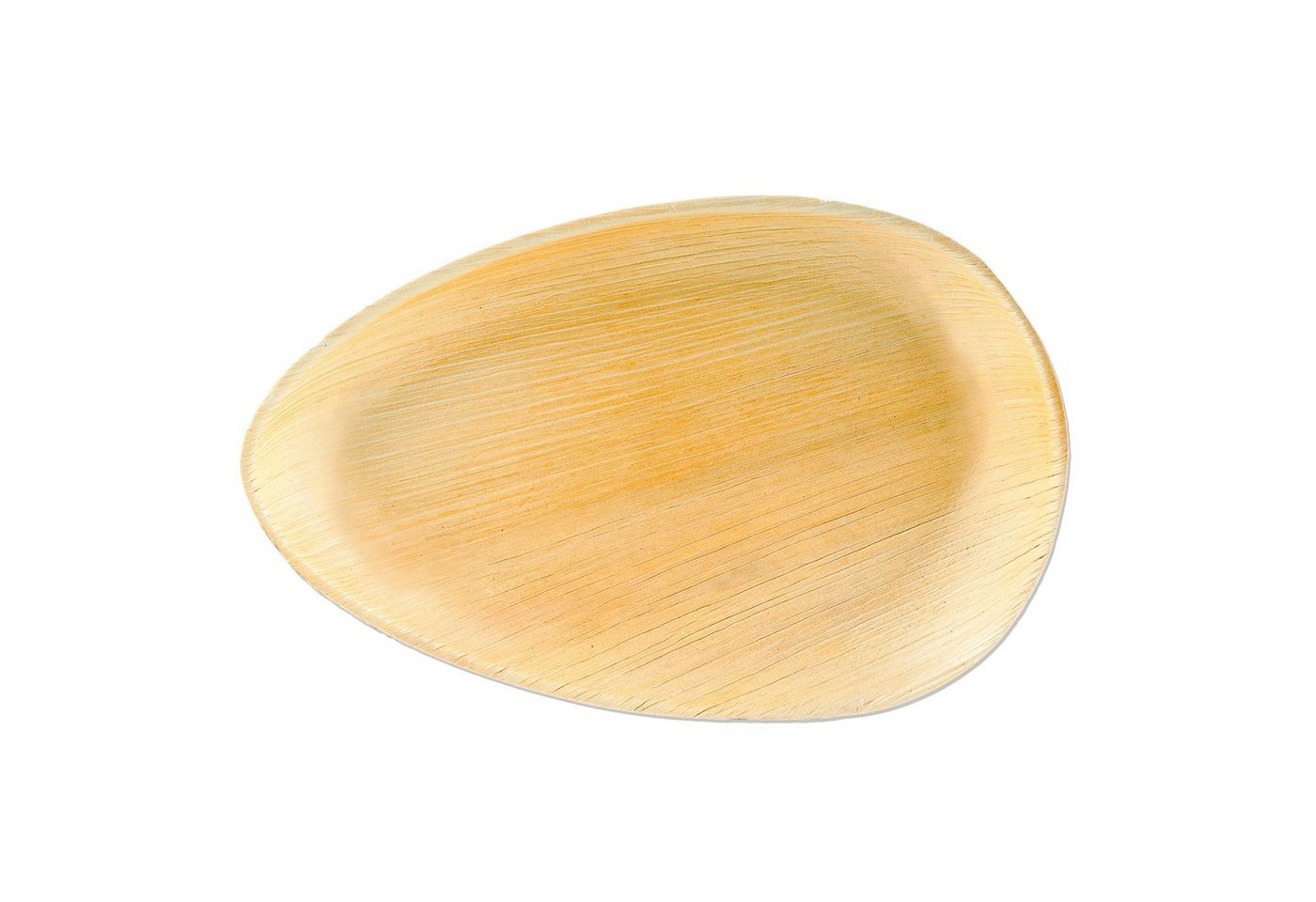 wisefood Einwegteller Palmblatt Teller tropfförmig 26cm, (100 St) von wisefood
