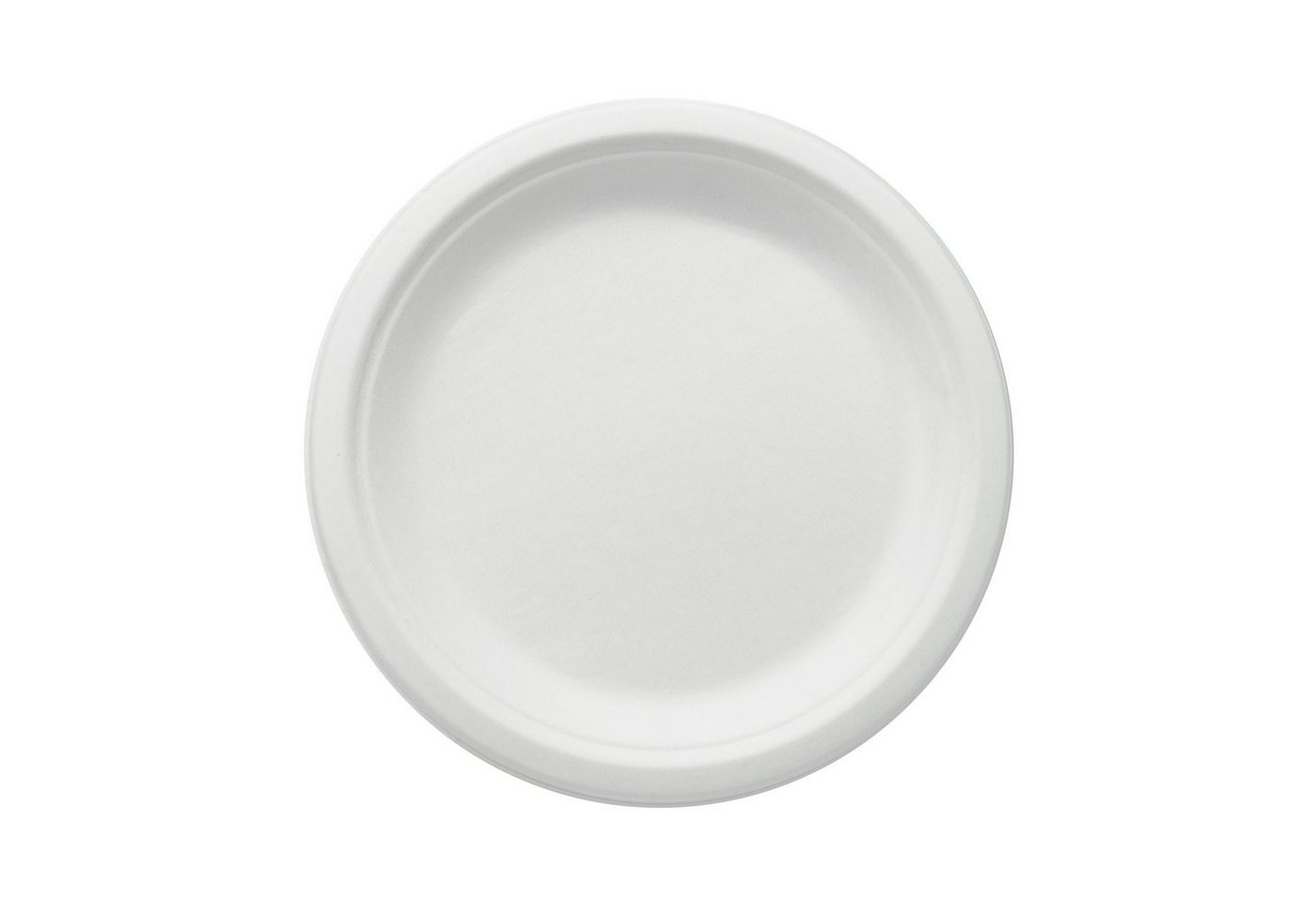 wisefood Einwegteller Zuckerrohr Teller - 17 cm (rund, weiß) Bagasse, (100 St) von wisefood