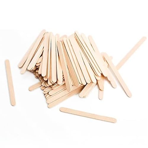 wisefood Eisstiele, 100 Stück Spatel 15 cm, Eisspatel aus Holz, naturbelassene Einweg Eisstäbchen, Holzstäbe, Bastelstäbe, Bastelstiele, Bastelhölzer, Holzspachtel für Waxing von wisefood