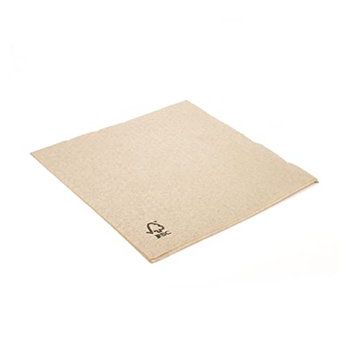 wisefood Papierservietten, quadratisch natur braun 100 Stück 33 cm, 1-lagig, für Partys, Geburtstag, Feiern, hochwertige recycelbare und biologisch abbaubare Cocktailservietten von wisefood