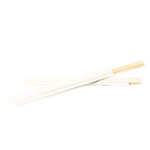 wisefood Bambus Essstäbchen einzeln, 100 Stück einzeln verpackte Chopsticks 23cm, Biologisch abbaubares asiatisches Einwegbesteck, Holz Stäbchen von wiseware