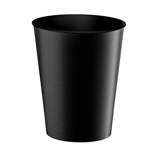 wiseware Trinkbecher 400 ml 1 Stück - Mehrweg Coffee-to-Go - BPA-frei und wiederverwendbar aus recyclebarem Plastik (PP) - Kaffeebecher spülmaschinenfest schwarz ohne Deckel von wiseware