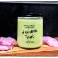 Ein Wunderbarer Gedanke 8Oz Kerze Mit Gratis Pin Im Inneren - Denken Sie An Glückliche Dinge Skurril Nachdenklich Geschenk Für Ihn Magie von wishescandleco