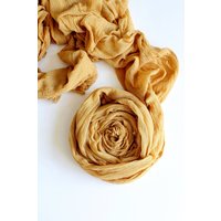 Senf Läufer Käsetuch Tischläufer Gelb Hochzeit Brautdusche Handgefärbt Gelb Tischtuch Baumwolle Gaze Rustikal Foto Requisiten von wisteriaandvine
