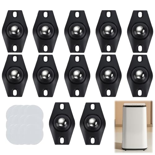 12 Stück Kugelrollen Selbstklebend,360° Kugelrollen Mini Rollen für Küchengeräte,Kugelrollen klein für Möbel,Selbstklebende Mini-Kugelrollen für Kaffeemaschine Aufbewahrungsboxen Kleinmöbelrollen von witeup