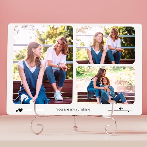 witfox Bilderrahmen Personalisiert mit 3/5/6/7 Fotos und Text - Aluminium Fotorahmen, Personalisierte Fotogeschenke für Familie, Freunde, Paare…(15x22cm) von witfox