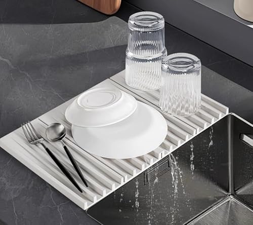 Silikon-Abtropfmatte, Küchenspüle, Auslaufschutz, 40 x 25 cm, hitzebeständig, rutschfeste Arbeitsplattenmatte, faltbar, hitzebeständig und umweltfreundlich, Ersatz für Küchentheke, Spüle Silikon-Abtropfmatte, Küchenspüle, Auslaufschutz, 40 x 25 cm, hitzebeständig, rutschfeste Arbeitsplattenmatte, faltbar, hitzebeständig und umweltfreundlich, Ersatz für Küchentheke, Spüle von wlertcop