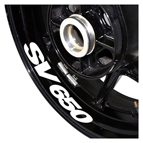 Felgenaufkleber Motorrad Radaufkleber Wasserdicht Reflektierende Radaufkleber Felgendekoration Zubehör Für SU-ZU-KI SV650 SV 650 (Color : White) von wljions