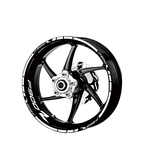 Felgenaufkleber Motorrad Reifen Wasserdicht Rad Aufkleber Felge Reflektierende Streifen Anzug Zubehör Dekoration Für B-M-W F900R F 900 R (Color : White) von wljions