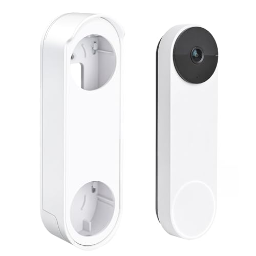 Anti-Diebstahl Kein Bohren Türklingel Halterung Kompatibel mit Google Nest Doorbell (Batterie), Video Türklingel Türhalterung für Wohnung, Haus, Mieter, Kein Werkzeug Erforderlich und Schützen Sie von wochel
