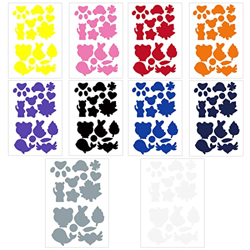 wocpvm 10 Stück Daunenjacke Flicken Reparaturset Waschbares Flicken Selbstklebend Stoff Reparatur Patch Verschiedene Größen und Formen für Jacken, Zelte, Regenschirm, Zehn Farben von wocpvm
