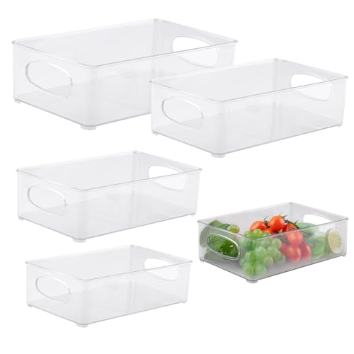 wocpvm 5 Stück Kühlschrank Organizer Set Klare Kunststoff Küchen Organizer Stapelbare Fridge Organizer Box Erhältlich in 5 Größen Küchen Organizer für Speisekammer Geeignet für Badezimmer, Schränke wocpvm 5 Stück Kühlschrank Organizer Set Klare Kunststoff Küchen Organizer Stapelbare Fridge Organizer Box Erhältlich in 5 Größen Küchen Organizer für Speisekammer Geeignet für Badezimmer, Schränke von wocpvm