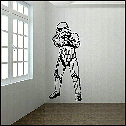 Übergroße Storm Stativ Star Wars Wandaufkleber Home Decoration Wandtattoos Wohnzimmer Hintergrund Wand Schlafzimmer Kunst Aufkleber 50 * 122cm (Schwarz) von wodclockyui