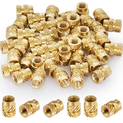 Gewindeeinsatz M3 Einschmelzgewinde Einpressmuttern 80 Stück Gewindeeinsatz 3D Druck M3×5,7×4,6mm Threaded Inserts Einschmelzmuttern Gewindeeinsätze für 3D-Druckkomponenten und Kunststoffteile von wodemeilon