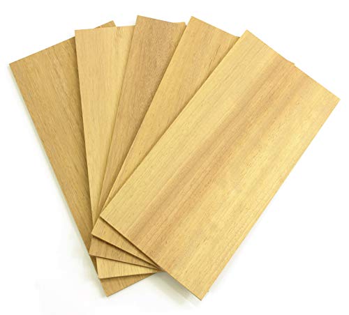 wodewa Holz Furnier Set 4mm Starkfurnier Iroko 60x14cm 10er Set Sägefurnier Bastelholz Platten Echtholz Holzfurnier zum Basteln Holzplatte Bastelset Modellbau DIY von wodewa