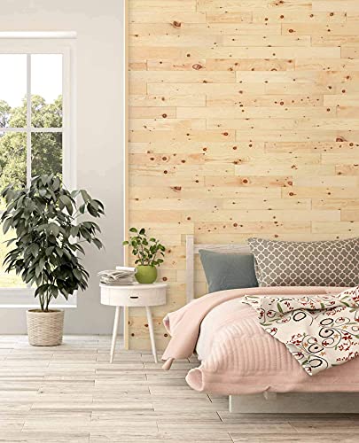 wodewa Wandverkleidung Holz selbstklebend 3D Echtholz Zirbe 1m² Wandpaneele Moderne Wanddekoration Holzverkleidung Holzwand Wohnzimmer Küche Schlafzimmer von wodewa