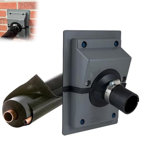 HVAC-Wanddurchführungs- und Leitungssatz-Abdeckungssatz, Wanddurchführungsabdeckung mit weicher Dichtung, Nachrüstlösung für Innen- und Außenklimaanlagensysteme(Gray,Small) von wodjcks