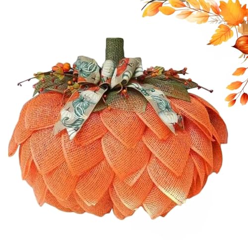 Herbstlicher Kürbiskranz mit Schleifen und Beeren, Kürbisgirlande aus Sackleinen, Herbsttürkranz, Herbstdekoration für die Haustür, für die Veranda, für Herbst, Halloween, Thanksgiving Herbstlicher Kürbiskranz mit Schleifen und Beeren, Kürbisgirlande aus Sackleinen, Herbsttürkranz, Herbstdekoration für die Haustür, für die Veranda, für Herbst, Halloween, Thanksgiving von wodjcks