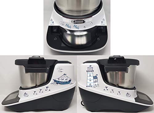 Aufkleber passend für Bosch Cookit Leuchtturm blau von wodtke-werbetechnik