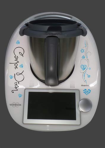 Aufkleber passend für Thermomix TM 6 Carpe Diem türkis von wodtke-werbetechnik
