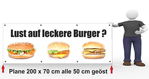 Werbebanner Lust auf Burger von wodtke-werbetechnik