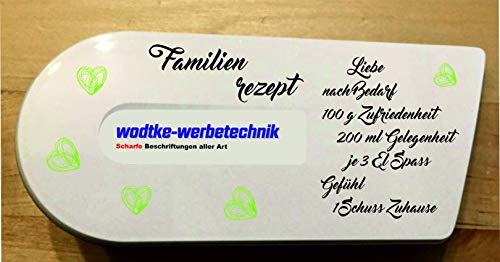 wodtke-werbetechnik Aufkleber passend für Cook Key Familienrezept grün von wodtke-werbetechnik