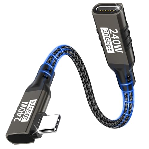 USB C Verlängerung kabel,0.2M 20Gbps/240W/5K@60Hz USB C 3.2 Extender,4K@144Hz Typ C Video Verlängerungs kabel 90Grad Stecker zu Buchse Kompatibel mit iPhone 16/Plus/Pro/Pro Max/15/MacBook Pro/iPad Pro USB C Verlängerung kabel,0.2M 20Gbps/240W/5K@60Hz USB C 3.2 Extender,4K@144Hz Typ C Video Verlängerungs kabel 90Grad Stecker zu Buchse Kompatibel mit iPhone 16/Plus/Pro/Pro Max/15/MacBook Pro/iPad Pro von woednx