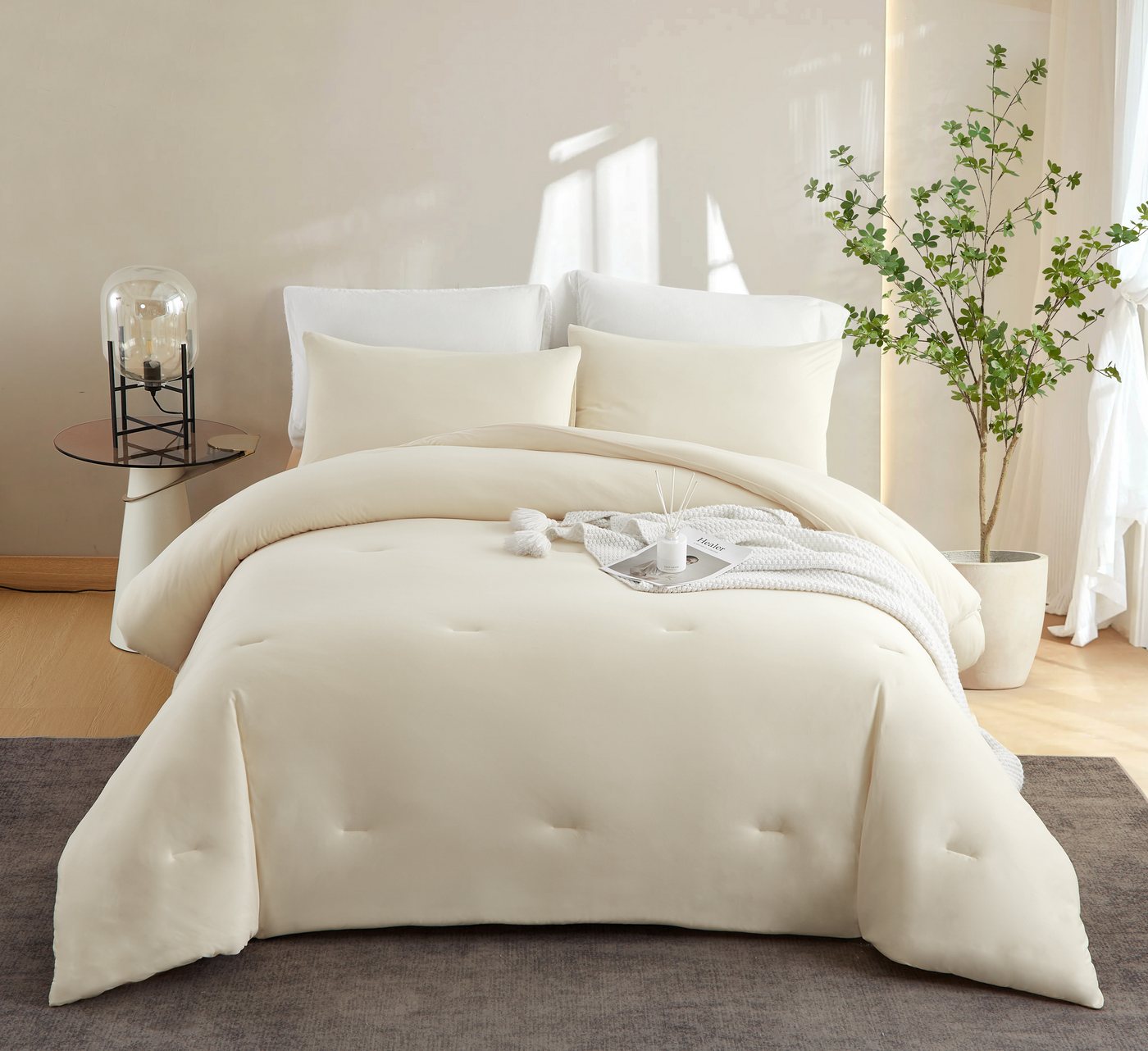 wohnTRAUM24 Bettwäsche Bettdecke, Bettwäsche 135x200 Mikrofaser, Weich und Bügelfrei, Mikrofaser, Premium Qualität, uni, mit Kissenbezüge 80x80cm wohnTRAUM24 Bettwäsche Bettdecke, Bettwäsche 135x200 Mikrofaser, Weich und Bügelfrei, Mikrofaser, Premium Qualität, uni, mit Kissenbezüge 80x80cm von wohnTRAUM24