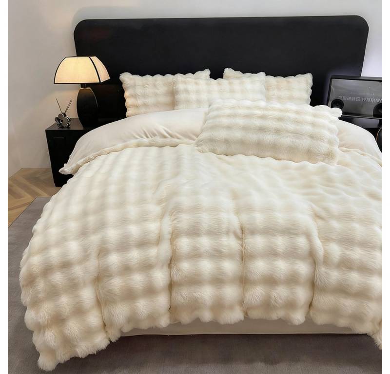 wohnTRAUM24 Bettwäsche Winter Plüsch Bettwäsche 135x200 aus Flauschig Kaninchenfellimitat, Microfaser, Bettwäsche mit Reißverschluss, Cashmere-Touch, kuschelig & weich wohnTRAUM24 Bettwäsche Winter Plüsch Bettwäsche 135x200 aus Flauschig Kaninchenfellimitat, Microfaser, Bettwäsche mit Reißverschluss, Cashmere-Touch, kuschelig & weich von wohnTRAUM24