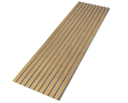 Akustikpaneele NOBLE 1,485m² - 275cm x 54cm* set - (set = 2 Stück 275cm x 27cm) | Farbe: Eiche Villa 898 | Wandverkleidung | Akustikpaneel | Wandpaneele auf filz | Akustikfilz | Wandpaneele von wohnartig