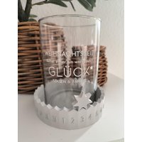 Weihnachtscountdown Mit Windlicht Weihnachtscountdown Mit Windlicht von wohncandy