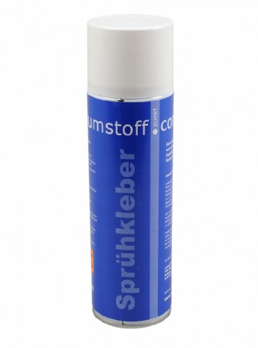 schaumstoff.com Sprühkleber 500ml Dose, kräftiger Kleber Sprühdose mit variablem Sprühkopfsystem, geruchsarm und transparent von wohnen.com