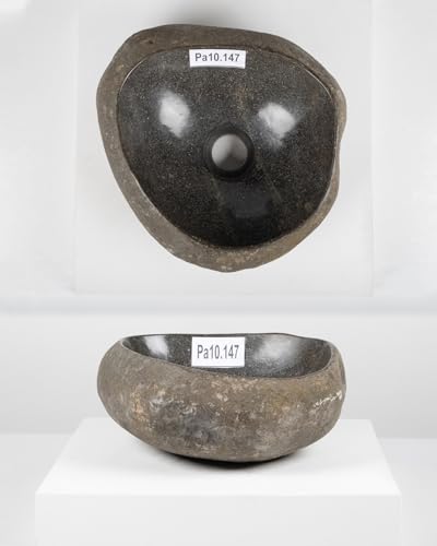 30 cm rundes Naturstein Waschbecken in grau von WOHNFREUDEN - Mit Unikat Auswahl 30 cm rundes Naturstein Waschbecken in grau von WOHNFREUDEN - Mit Unikat Auswahl von wohnfreuden