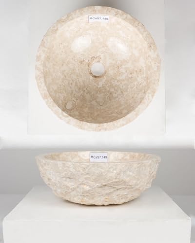 40 cm rundes Marmor Waschbecken in creme von WOHNFREUDEN - Mit Unikatauswahl 40 cm rundes Marmor Waschbecken in creme von WOHNFREUDEN - Mit Unikatauswahl von wohnfreuden