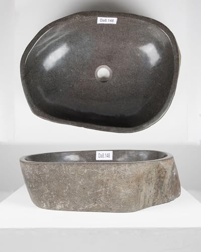 60 cm Naturstein-Waschbecken grau innen poliert Flussstein-Aufsatzwaschbecken WC Naturstein-Waschschale Hand-Waschbecken WOHNFREUDEN 60 cm Naturstein-Waschbecken grau innen poliert Flussstein-Aufsatzwaschbecken WC Naturstein-Waschschale Hand-Waschbecken WOHNFREUDEN von wohnfreuden