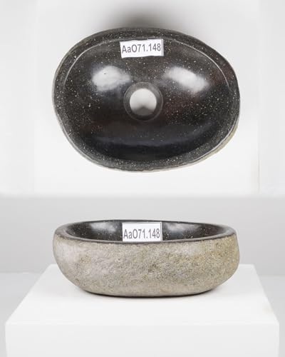 Naturstein Waschbecken 30 cm oval in grau von WOHNFREUDEN - Mit Unikatauswahl Naturstein Waschbecken 30 cm oval in grau von WOHNFREUDEN - Mit Unikatauswahl von wohnfreuden