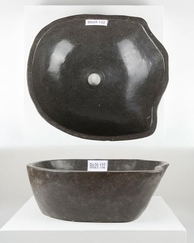 Naturstein Waschbecken 40 cm oval in grau von WOHNFREUDEN -Mit Unikat Auswahl Naturstein Waschbecken 40 cm oval in grau von WOHNFREUDEN -Mit Unikat Auswahl von wohnfreuden