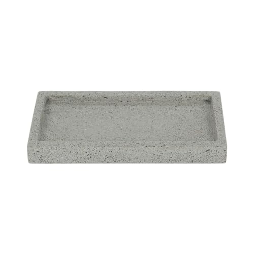 Terrazzo Tablett Ablage Stein-Platte 24 cm grau rechteckig Küche Bad Accessoire Wohnfreuden von wohnfreuden