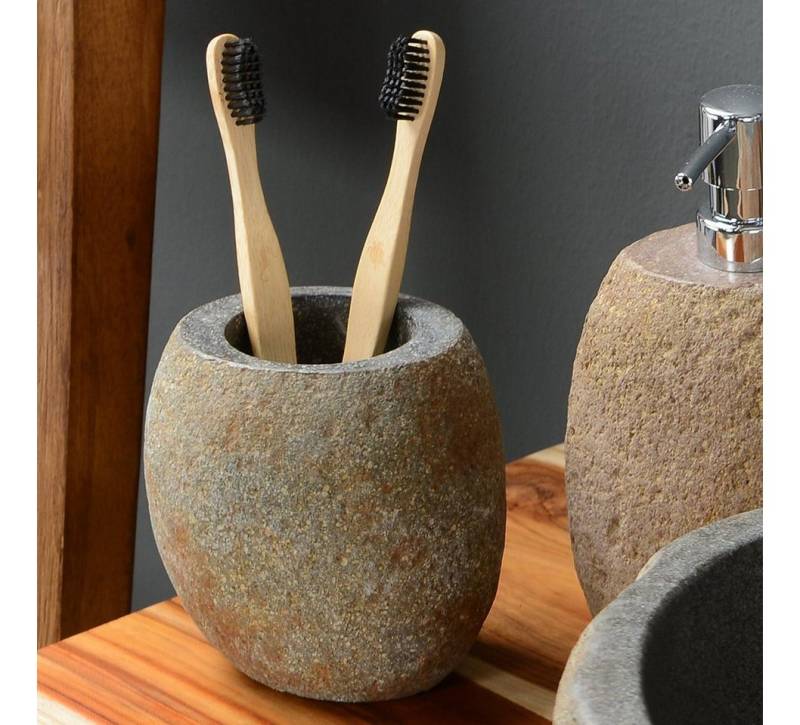 wohnfreuden Aufbewahrungsdose Naturstein Zahnputzbecher grau rund 10 cm wohnfreuden Aufbewahrungsdose Naturstein Zahnputzbecher grau rund 10 cm von wohnfreuden