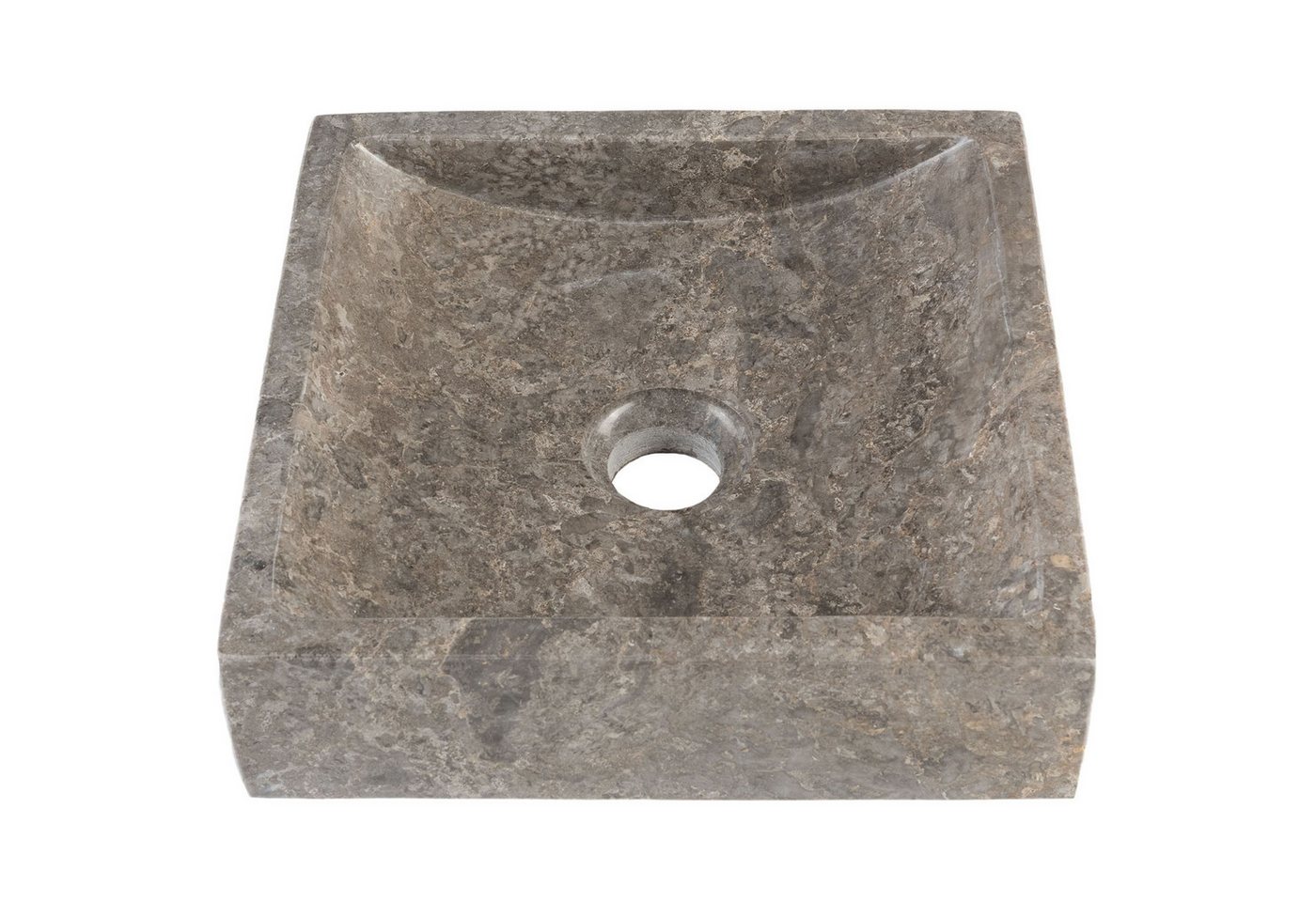 wohnfreuden Aufsatzwaschbecken Marmor Steinwaschbecken MINI PERHAU 30 cm grau eckig, 7_101560 von wohnfreuden
