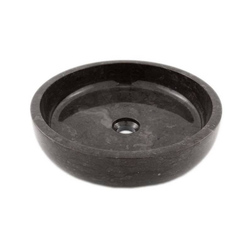 wohnfreuden Aufsatzwaschbecken Marmor Waschbecken MILO 40 cm rund (Kein Set), 8_581 von wohnfreuden