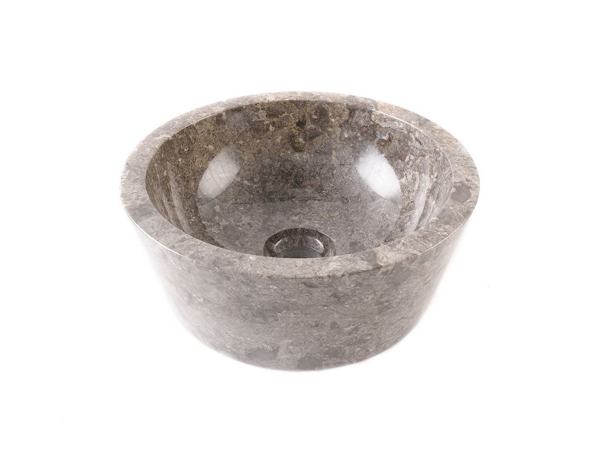 wohnfreuden Aufsatzwaschbecken Marmor - Waschbecken MINIJAYA 30 cm grau (Kein Set), 50_585 von wohnfreuden