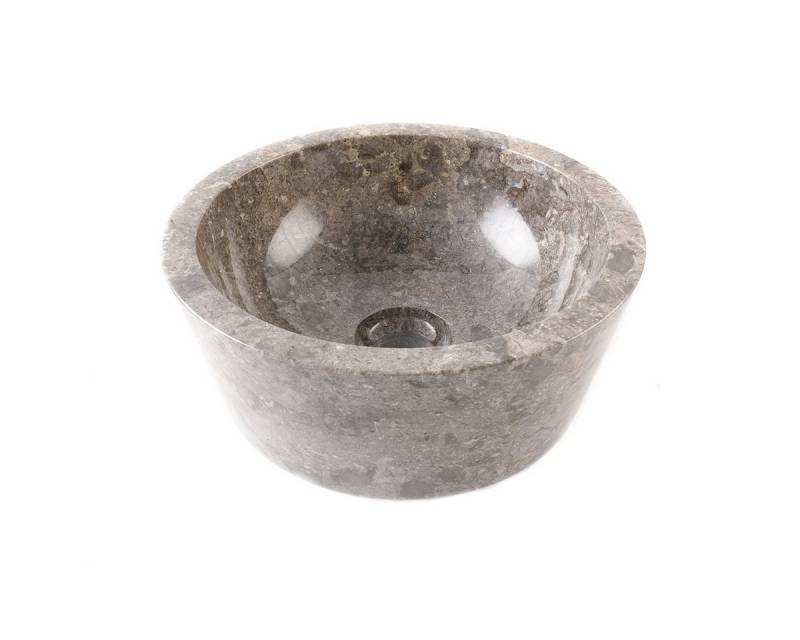 wohnfreuden Aufsatzwaschbecken Marmor - Waschbecken MINIJAYA 30 cm grau (Kein Set), 50_585 von wohnfreuden