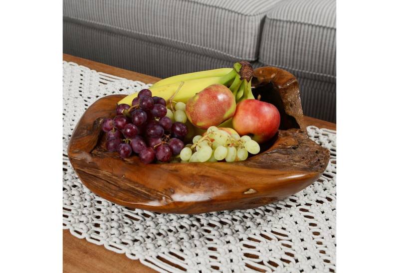 wohnfreuden Dekoschale Holzschale Deko Teak 45 cm lasiert, 1047 von wohnfreuden