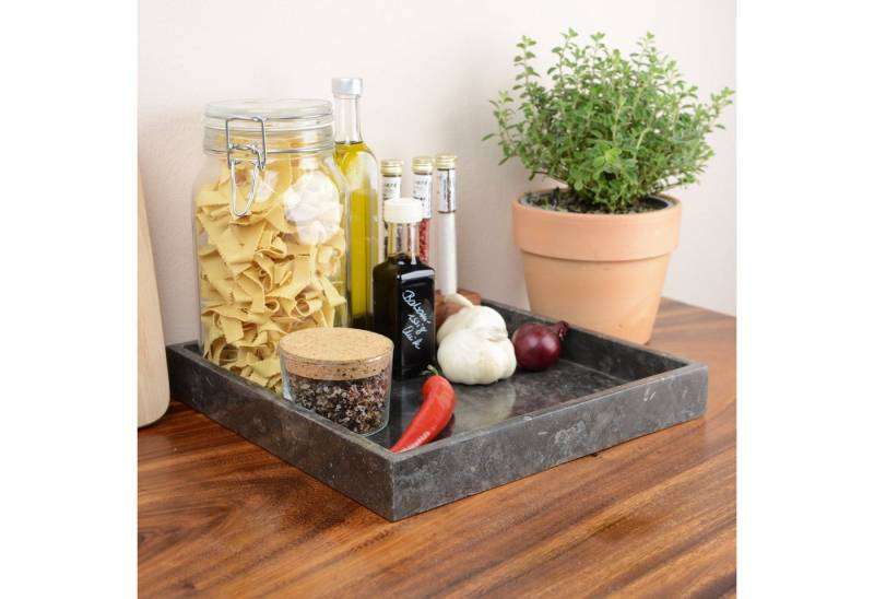 wohnfreuden Dekotablett Marmor-Tablett 30 cm anthrazit quadratisch, 32998 wohnfreuden Dekotablett Marmor-Tablett 30 cm anthrazit quadratisch, 32998 von wohnfreuden