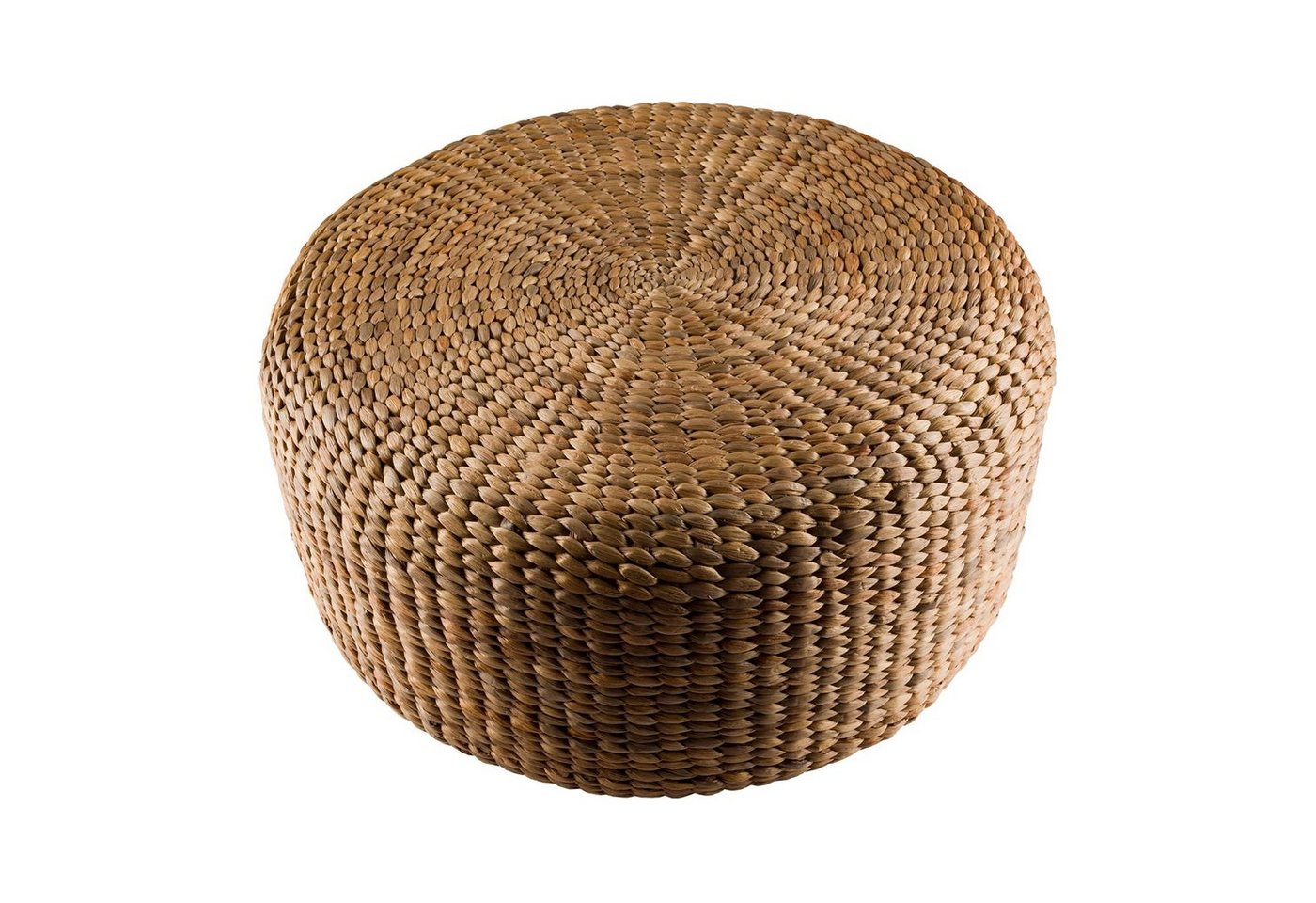 wohnfreuden Hocker Sitz-Pouf BRUNO 60 cm aus Wasserhyazinthe, 29195 von wohnfreuden