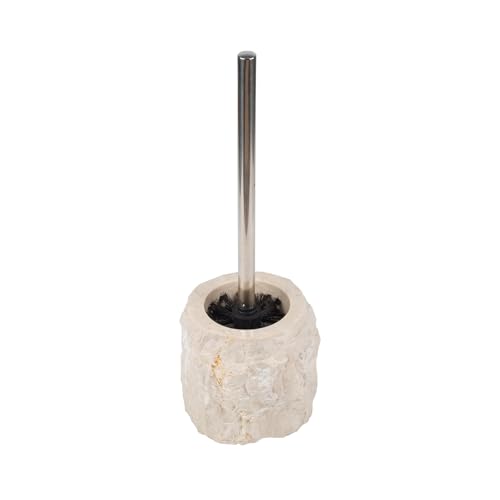 wohnfreuden Marmor WC-Toiletten-Bürstenhalter 10x10 cm poliert Creme Toilettenbürste WC-Garnitur Bad Zubehör von wohnfreuden