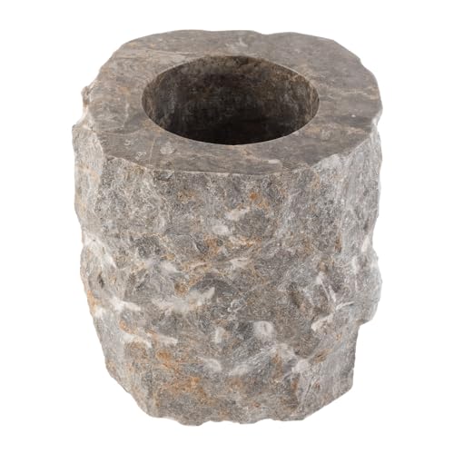 wohnfreuden Marmor WC-Toiletten-Bürstenhalter 15x15 cm poliert grau Toilettenbürste WC-Garnitur Bad Zubehör von wohnfreuden