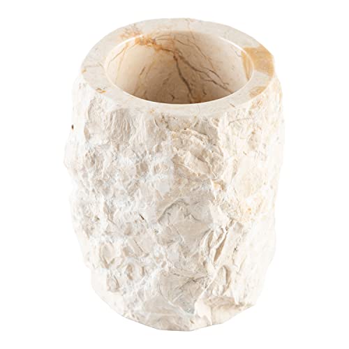 wohnfreuden Naturstein Marmor Aufbewahrung Creme 12 cm Waschbecken Deko von wohnfreuden