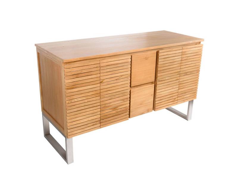 wohnfreuden Waschbeckenunterschrank Waschtisch-Unterschrank SHADE 140 cm breit aus Teakholz von wohnfreuden